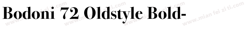 Bodoni 72 Oldstyle Bold字体转换